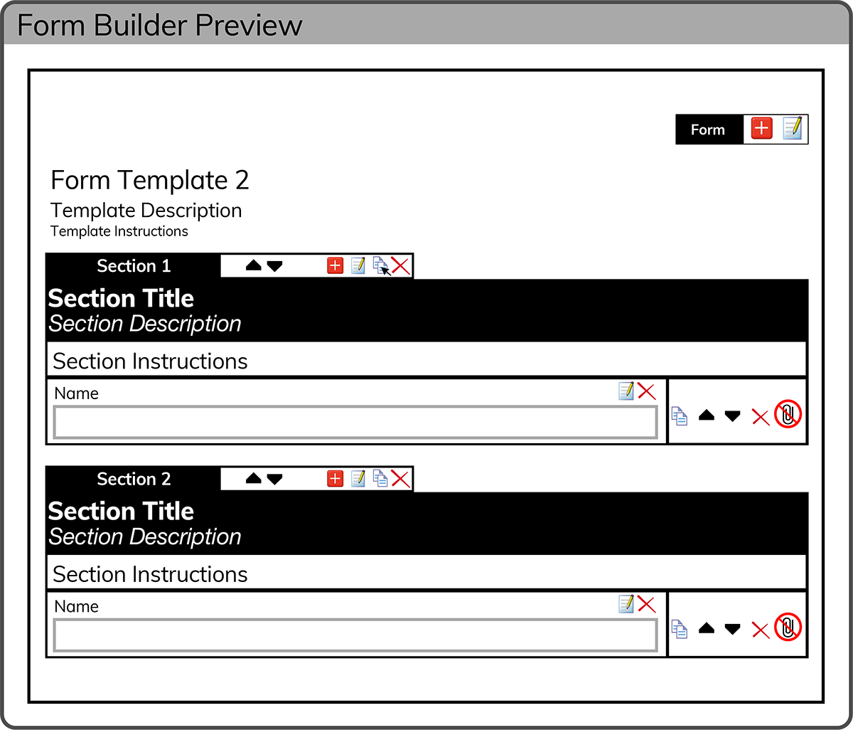 Copy Form Template Section